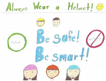Past Helmets on Kids poster contest winner